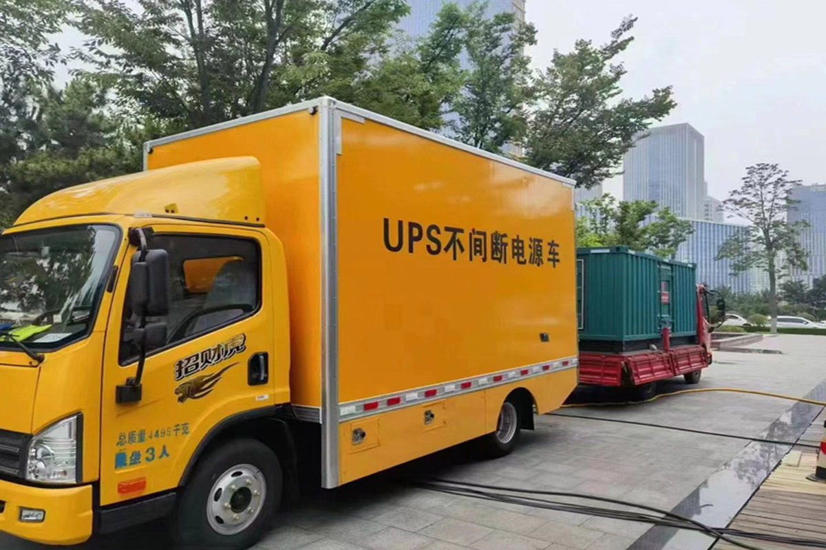 蓬安发电机租赁施工现场